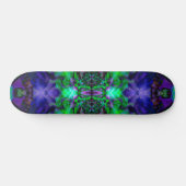 Paarse caleidoscoop bloempatroon persoonlijk skateboard (Horizontaal)