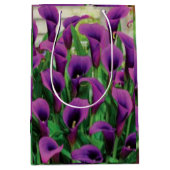 Paarse Calla lileugens Medium Cadeauzakje (Voorkant)