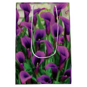 Paarse Calla lileugens Medium Cadeauzakje (Achterkant)