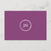 Paarse Calla Lily Bloemen Trouwaccommodaties Informatiekaartje (Achterkant)