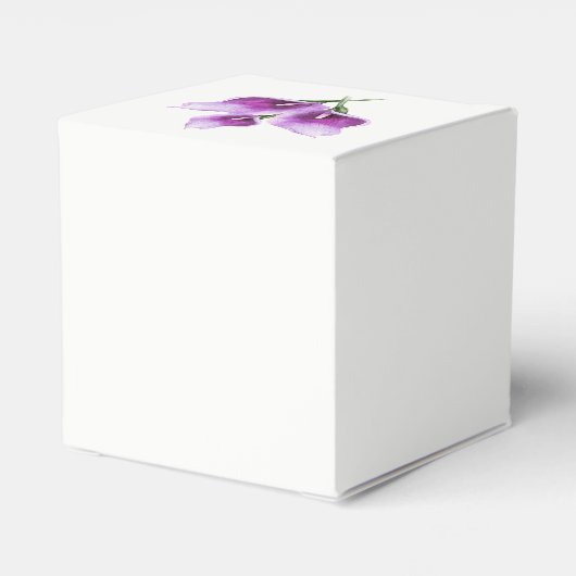 Paarse Calla Lily Bloemenbruiloft Bedankdoosjes (Achterkant)