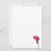 Paarse Calla Lily Uitnodiging (Achterkant)