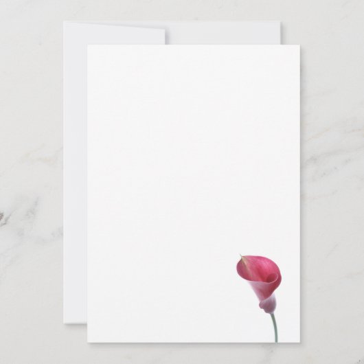 Paarse Calla Lily Uitnodiging (Achterkant)