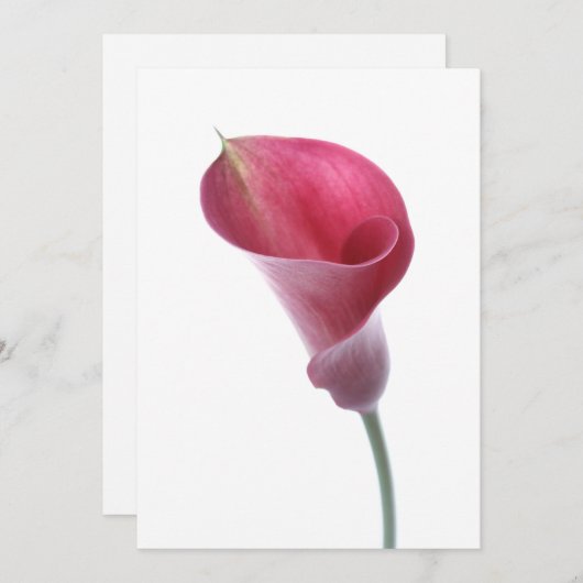 Paarse Calla Lily Uitnodiging (Voorkant / Achterkant)