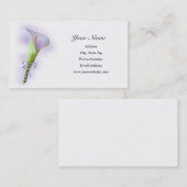 Paarse Calla Lily Visitekaartjes (Voorkant / Achterkant)