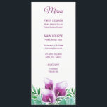 Paarse Calla Lily Waterverf Bloemenmenu Menu<br><div class="desc">Deze trouwkaart kaarten zijn voorzien van waterverf paarse calla leliebloemen. Pas ze aan met je eigen tekst. Overeenkomende objecten zijn ook beschikbaar.</div>