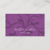 Paarse Calla Lily Wedding Elegant Floral Plaatskaartje (Achterkant)