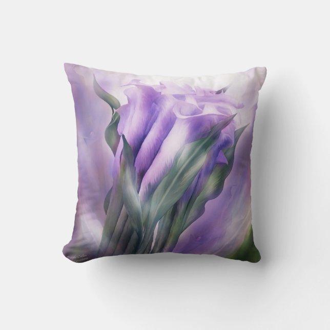 Paarse Callas Decorator Art Pillow Kussen (Voorkant)
