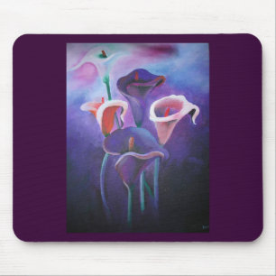 Paarse Callas Lila en Paarse kunst Muismat