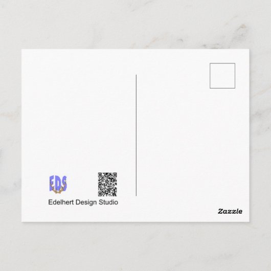 Paarse Callicarpa DIY Briefkaart (Achterkant)