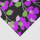 PAARSE CAMELLIAS, WITTE GROENEN LATEN ZWARTE VORM TISSUEPAPIER (Detail)