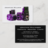 Paarse camera Fotografie-Visitekaartjes Visitekaartje (Voorkant / Achterkant)