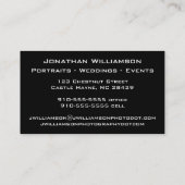 Paarse camera Fotografie-Visitekaartjes Visitekaartje (Achterkant)