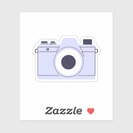 Paarse camera sticker (Vel)