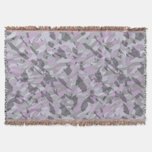 Paarse Camo abstract Deken (Voorkant)