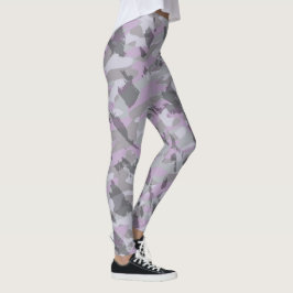 Paarse Camo abstract Leggings