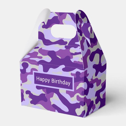 Paarse Camo Bedankdoosjes (Voorkant Zijde)