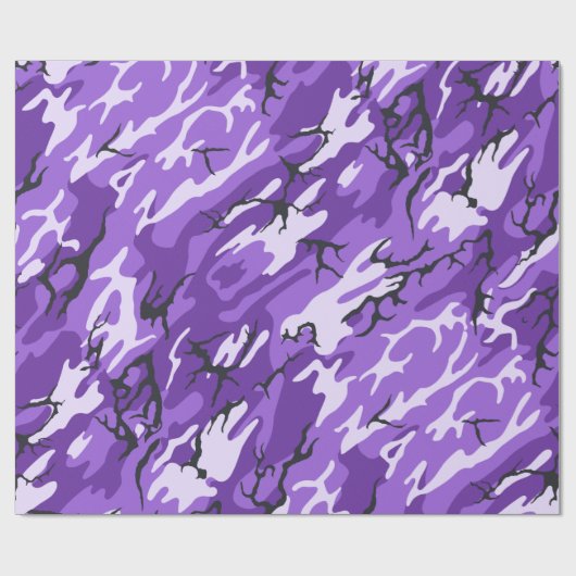 Paarse Camo Cadeaupapier (Vlak)