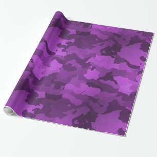 Paarse Camo Cadeaupapier