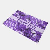 Paarse Camo Doormat met aangepaste briefing Deurmat (Schuin)