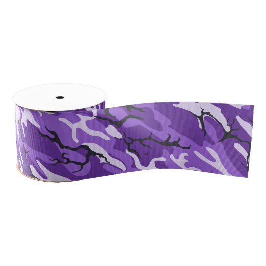 Paarse Camo Grosgrain Lint (Spoel)