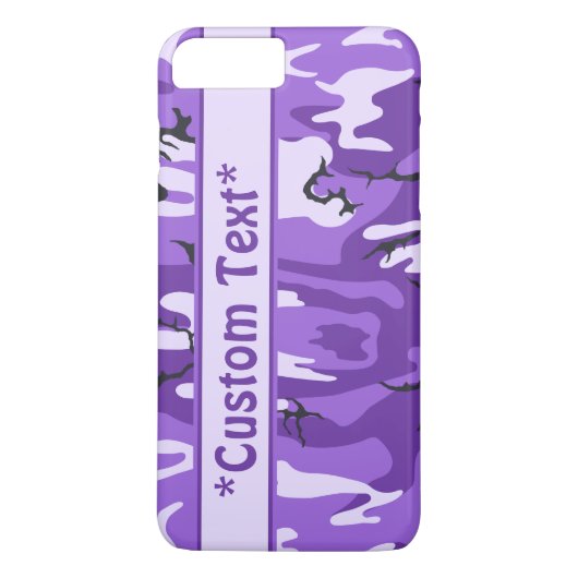 Paarse camo met aangepaste tekst Case-Mate iPhone case (Achterkant)
