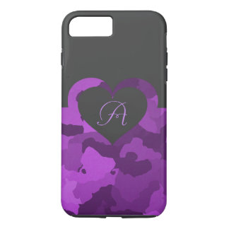 Paarse camo met  monogram Case-Mate iPhone case