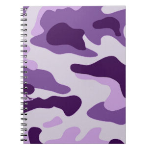 Paarse camo ontwerp notitieboek