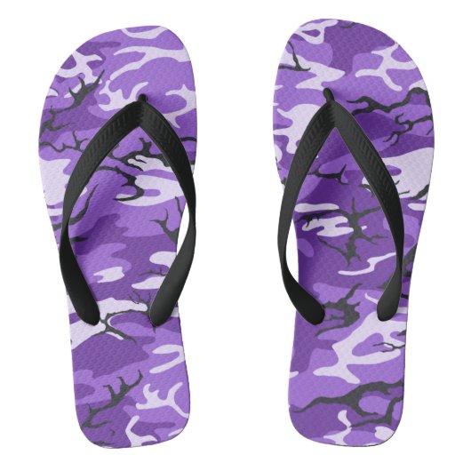 Paarse Camo Teenslippers (Voetbed)