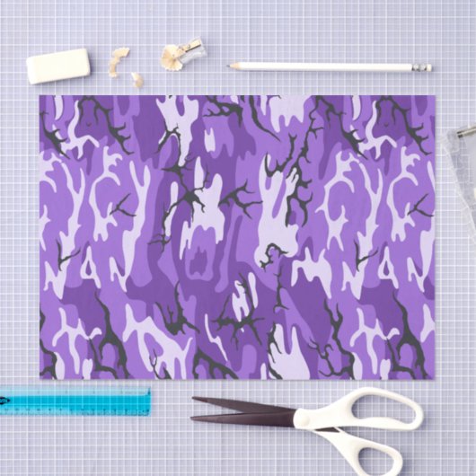 Paarse Camo Tissuepapier (Craft)