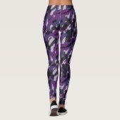 Paarse Camouflage Abstract Leggings (Achterkant)