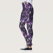 Paarse Camouflage Abstract Leggings (Links)