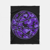Paarse Camouflage Basketbalspeler Bdall Baller G Fleece Deken (Voorkant)