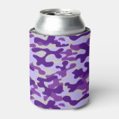 Paarse Camouflage Blikjeskoeler (Blikje Voorkant)