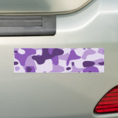 Paarse Camouflage Bumpersticker (Op auto)