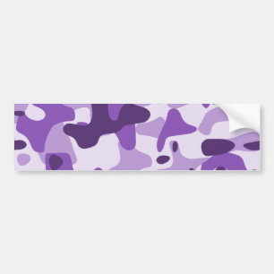 Paarse Camouflage Bumpersticker