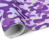 Paarse camouflage cadeaupapier (Rol Hoek)
