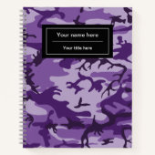 Paarse Camouflage, Camouflage, Militair, Leger Notitieboek (Voorkant)