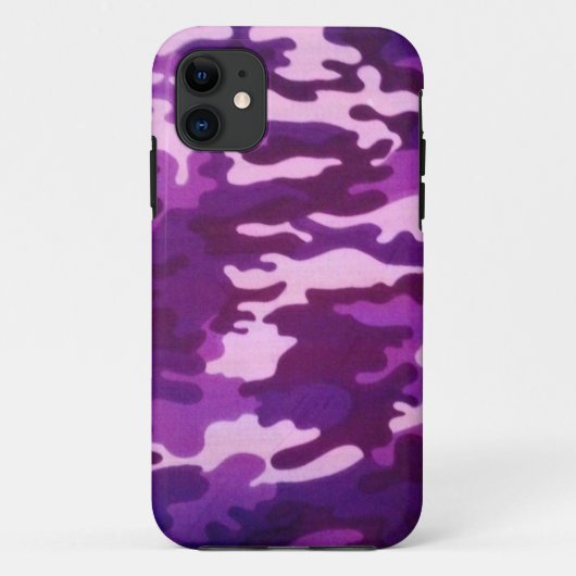 paarse camouflage Case-Mate iPhone case (Achterkant)