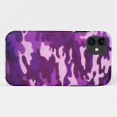 paarse camouflage Case-Mate iPhone case (Achterkant (horizontaal))