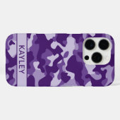 Paarse Camouflage Gepersonaliseerd Case-Mate iPhone Case (Achterkant (horizontaal))