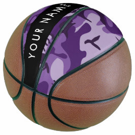 Paarse Camouflage Jouw naam personaliseren Basketbal