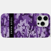 Paarse Camouflage Jouw naam personaliseren Case-Mate iPhone Case (Achterkant (horizontaal))