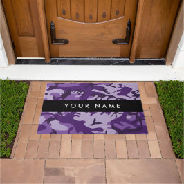 Paarse Camouflage Jouw naam personaliseren Deurmat