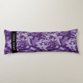 Paarse Camouflage Jouw naam personaliseren Lichaamskussen (Achterkant)