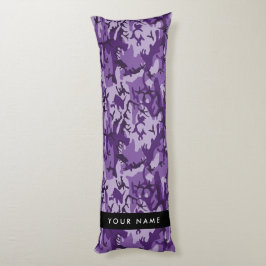 Paarse Camouflage Jouw naam personaliseren Lichaamskussen