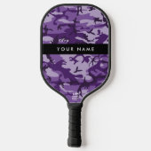 Paarse Camouflage Jouw naam personaliseren Pickleball Paddle (Achterkant)