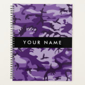 Paarse Camouflage Jouw naam personaliseren Planner (Voorkant)