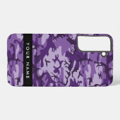Paarse Camouflage Jouw naam personaliseren Samsung Galaxy Hoesje (Achterkant horizontaal)