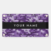 Paarse Camouflage Jouw naam personaliseren Spandoek (Horizontaal)